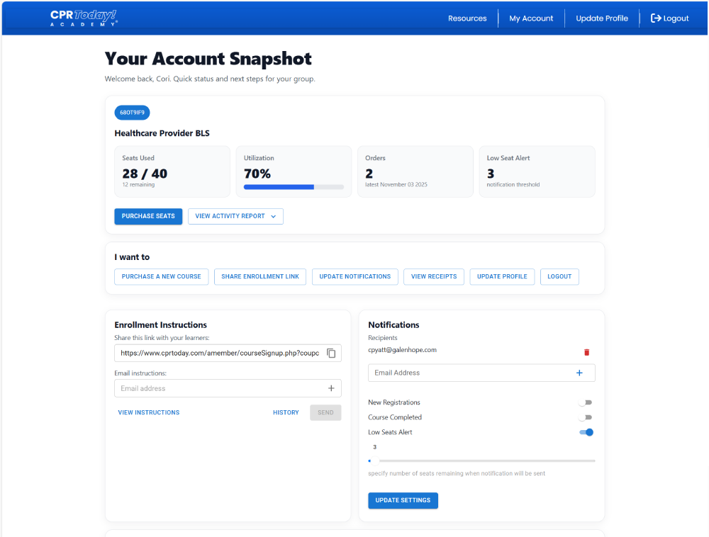 CPRToday Admin Dashboard